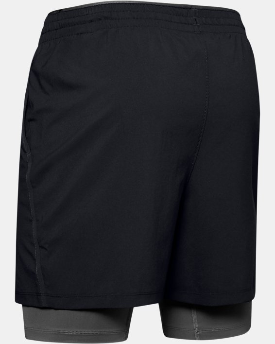Men's UA Qualifier 2-in-1 Shorts, Black, pdpMainDesktop image number 6